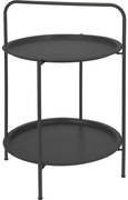 Stolik kawowy z uchwytem, 2 poziomy, Ø 50 cm