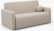 Sofa rozkładana Nido trzyosobowa 140 cm z pojemnikiem - jasny beżowy boucle Quelle 03