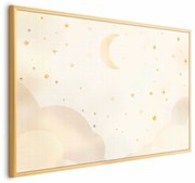 Plakat Rozgwieżdżona noc 30x21 cm z ramą złotą bez marginesu ARTGEIST B
