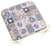 Bellatex Siedzisko  DITA gładkie Patchwork love , 40 x 40 cm