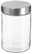 Pojemnik na żywność szklany z pokrywą ze stali nierdzewnej, 1200 ml