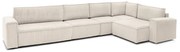 Kremowy sztruksowy narożnik (prawostronny) Nihad modular – Bobochic Paris