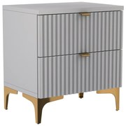 Popielata szafka nocna na nóżkach C9-W19