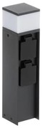 Kanlux 38763-Lampa zewnętrzna z dwoma gniazdkami DASTEN 1xG9/11W/230V 30 cm IP44 czarny