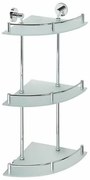SAPHO XR606 X-Round E półka narożna potrójna zdrążkiem, 27 x 66 x 27 cm