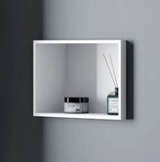 Biała półka wnękowa ścienna z odlewu mineralnego BA2513