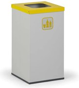 Wewnętrzny kosz do segregacji śmieci, 50 l, uchwyt na worek, szary/żółty