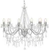 Srebrny świecznikowy żyrandol kryształowy - 3X EX99 K5-Z84