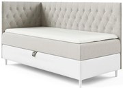 Jasnoszare łóżko z pikowanym zagłówkiem 3 rozmiary Z5-C07