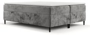 Ciemnoszare łóżko boxspring ze schowkiem 160x200 cm Araya – Maison de Rêve