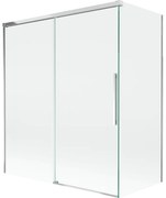 Mexen Rox parawan nawannowy 2-skrzydłowy rozsuwany 140 + 70 x 150 cm, transparent, chrom - 8C9-140-070-01-00