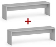 Ławka szatniowa 1+1 GRATIS, 1500 mm, szara