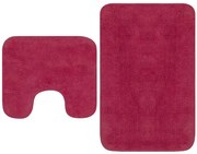 Komplet fuksjowych dywaników łazienkowych T0-E48