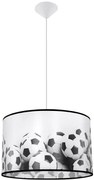 Lampa wisząca z nadrukiem piłek na abażurze - A597 L9-H71