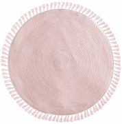 Okrągły dywan dekoracyjny Lurex, Ø 90 cm z frędzlami