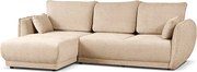 Narożnik lewy Loren z funkcją spania 255x165x91 cm – tkanina Raven 24 kremowa