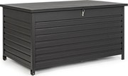 Skrzynia ogrodowa z antracytowego aluminium, z kółkami - BURGOS