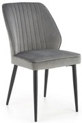 Krzesło tapicerowane K432 VELVET szare HALMAR