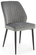 Krzesło tapicerowane K432 VELVET szare HALMAR