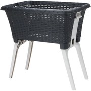 Kosz na bieliznę z nóżkami Recycled 60 x 40 x 58 cm, antracytowy