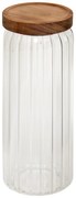Pojemnik na makaron spaghetti HARMONY, ryflowane szkło, 1,3 l