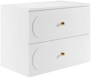 Szafka łazienkowa wisząca  pod umywalkę z blatem - Biała - 80 cm - SATOBAL