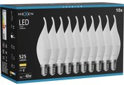 Mexen Nova 10x żarówka LED płomyk E14, C37, 5W, Ciepła - 3000K, 525 lm - L106-E14-0530-01x10