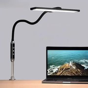 Lampa LED na biurko LUCIO, zacisk, pilot zdalnego sterowania