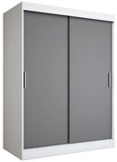 Szafa przesuwna 150 cm biały + antracyt E8-W90