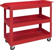 DURHAND 3-poziomowy wózek narzędziowy, 4 koła, stal, 83S x 35,3G x 76W cm, Czerwony