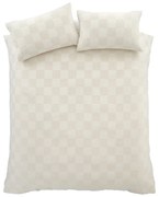 Kremowa pościel dwuosobowa z materiału bouclé 230x220 cm Cosy Checkerboard – Catherine Lansfield