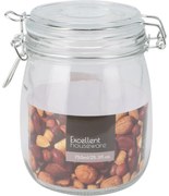 Excellent Houseware Szklanka z klipsem i szklaną pokrywką 750 ml