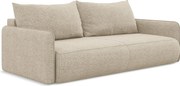 Kanapa 3-osobowa z funkcją spania - z tkaniny szenilowej - ciemny beż - NANEA