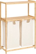 Regał bambusowy z koszem na pranie TIDY BOX, 72 x 33 x 109 cm