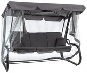 SZARA HUŚTAWKA OGRODOWA CARPATIA Z MOSKITIERĄ