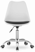Krzesło obrotowe ALBA - biało-czarne