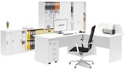 Zestaw mebli biurowych MIRELLI, typ B, biały
