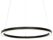 Inteligentna lampa wisząca czarna 60 cm w komplecie z LED i RGBW - Girello