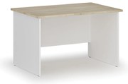 Biurko PRIMO WHITE, 120x80 cm, biały/dąb naturalny