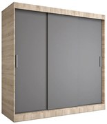 Szafa przesuwna 200 cm dąb sonoma + antracyt D8-C49