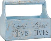 Ozdobne pudełko na kwiaty - 30 x 17 x 25 cm, niebieskie