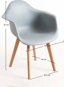 Zestaw 4 Krzese Belu Polipropylen