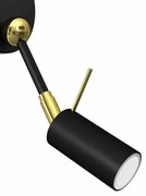 Kinkiet , czarny, kierunkowy IRIS Black/Gold 1x mini GU10