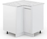 Szafka narożna biały wysoki połysk 80.5x60x82 fame-line