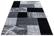 Dywan nowoczesny Parma kwadraty czarny 80 cm x 150 cm