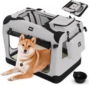 Leopet Box transportowy dla psów, L szary