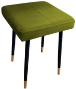 Taboret SQUARE 2 BL VELVET oliwkowy ATOS