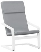 Biało-szary fotel wypoczynkowy N1-S17