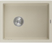 Mexen Pedro zlewozmywak granitowy 1-komorowy 560 x 460 mm, beżowy, syfon chrom - 6508561000-69