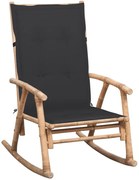 Bujany fotel bambusowy z antracytową poduszką P9-R32